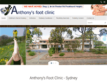 Tablet Screenshot of footclinicsydney.com.au